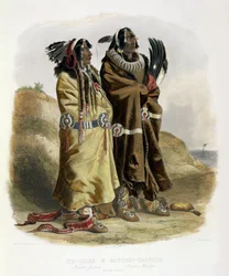 Sih-Chida y Mahchsi-Karehde, indios Mandan, lámina 20 del Volumen 2 de 